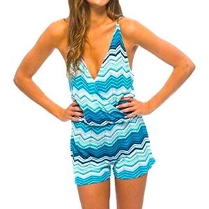 Macbeth Collection Coastal Blues Knit Swim Coverup